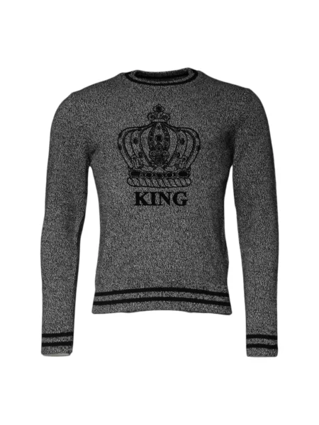 Sweter Dolce And Gabbana z nadrukiem czarny