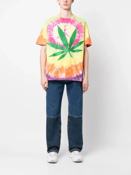 Raštuotas tie-dye marškinėliai Gallery Dept. geltona