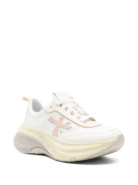 Sneakerși Premiata cu platformă alb