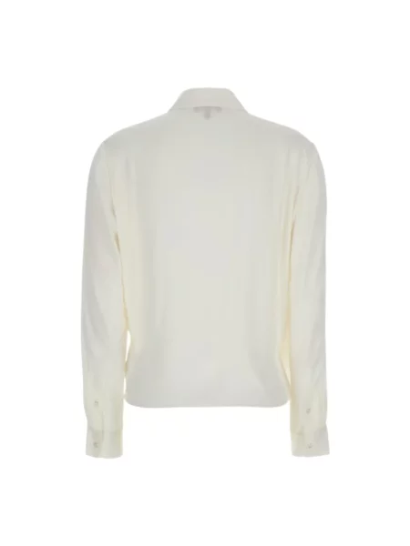 Jedwabna bluzka Theory kopertowa beżowa