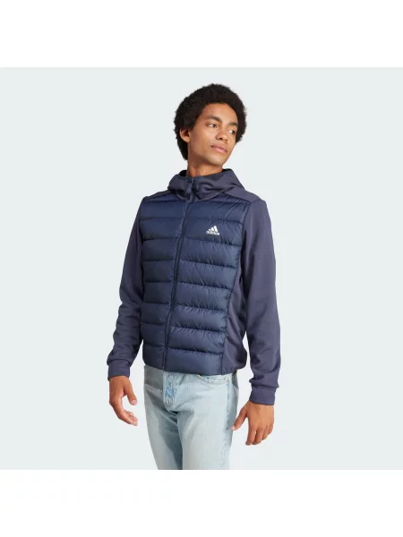 Kurtka Essentials Hybrid Dow Hooded niebieska