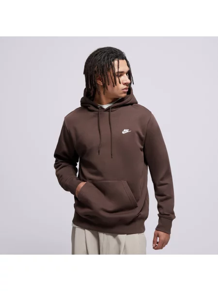 Nike Bluza Z Kapturem M Nk Club Bb Po Hoodie brązowa