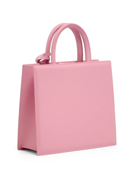 Geantă shopper Mc2 Saint Barth cu autograf roz