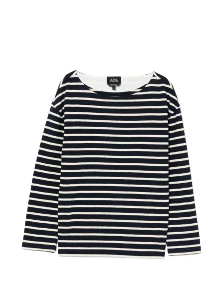 Tricou A.p.c. cu dungi albastru