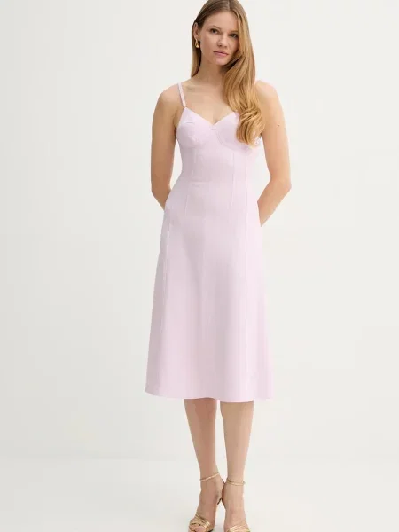 Платье мини Elisabetta Franchi розовое