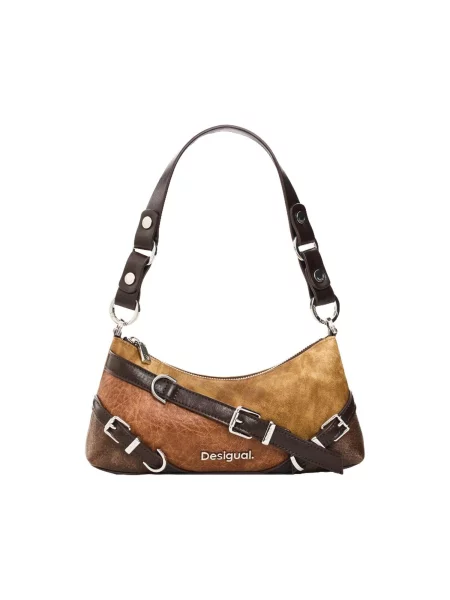 Desigual Geantă de umăr caramel / coniac / închis maro