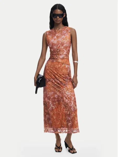 Desigual Rochie cocktail Lua portocaliu