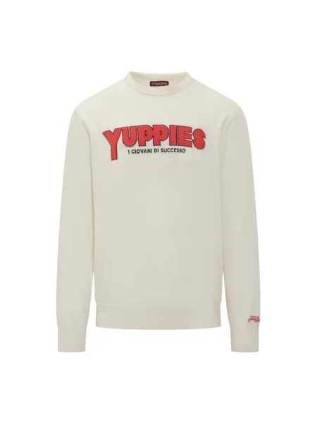 Dzianinowy sweter Mc2 Saint Barth biały