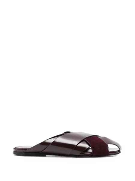 Papuci tip mules Proenza Schouler cu bretele roșu