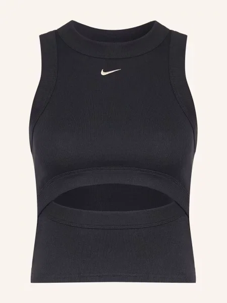 Pletený top Nike černý