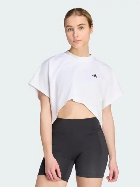 Adidas Tricou Primelift Workout Graphics T-Shirt alb