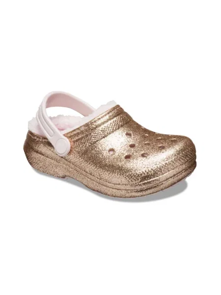 Chodaki Dla Dzieci Crocs Classic Lined Glitter Clog żółte