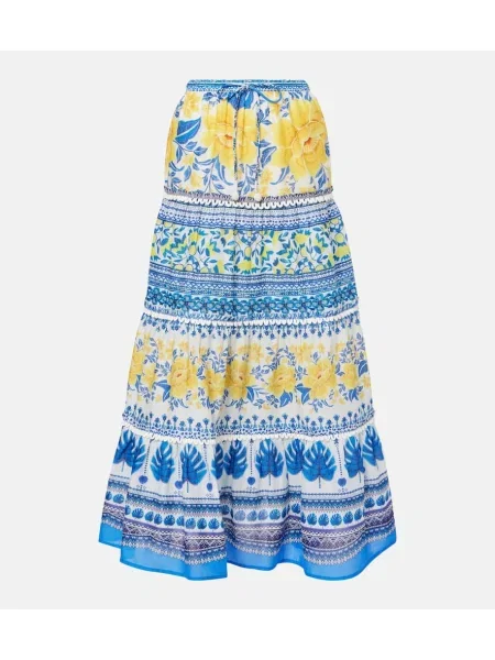 Maksi spódnica maxi Farm Rio z nadrukiem koronkowa