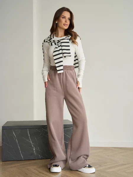 Штани палаццо ISSA Plus коричневий