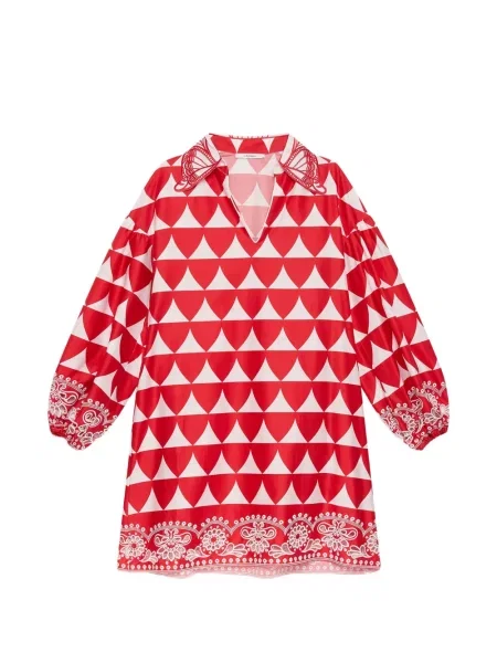 Gulerat rochie Maliparmi cu broderie roșu