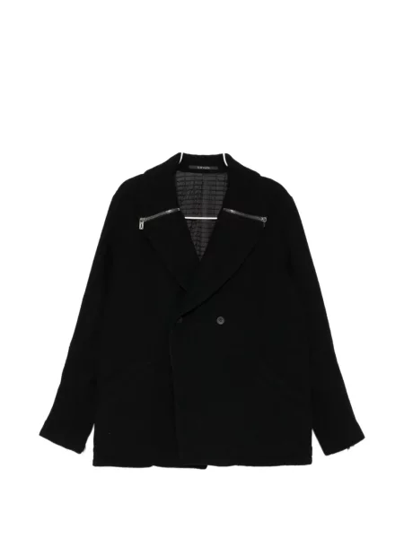 Palton D Hygen din tweed negru