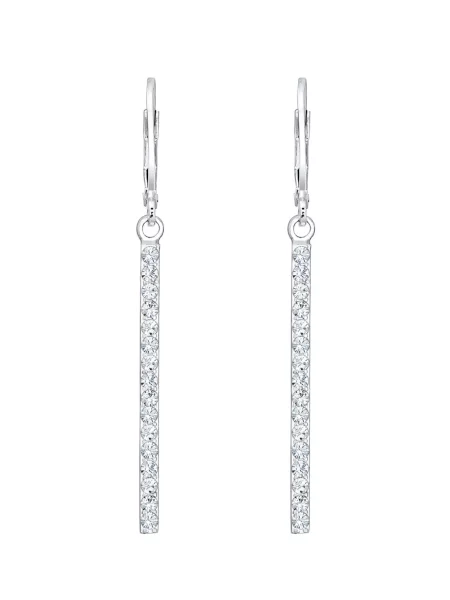 ELLI Uhani / transparentna srebrna