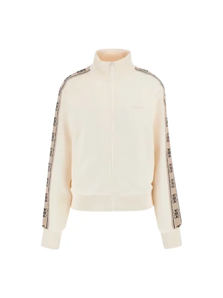 Bluza rozpinana ze stójką i wpuszczanymi model ‘BRITNEY’ Guess biała