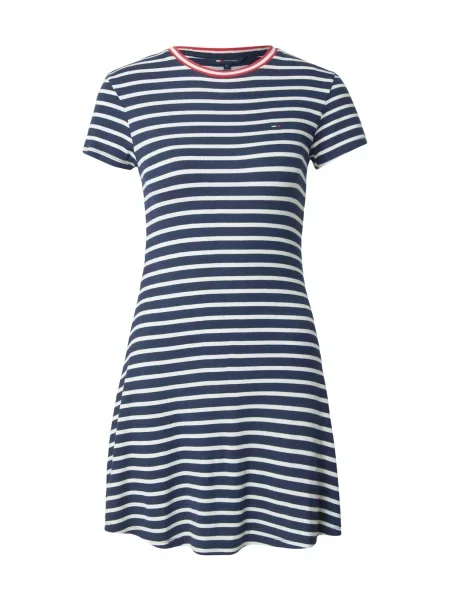 Tommy Jeans Rochie de vară bleumarin / roșu alb