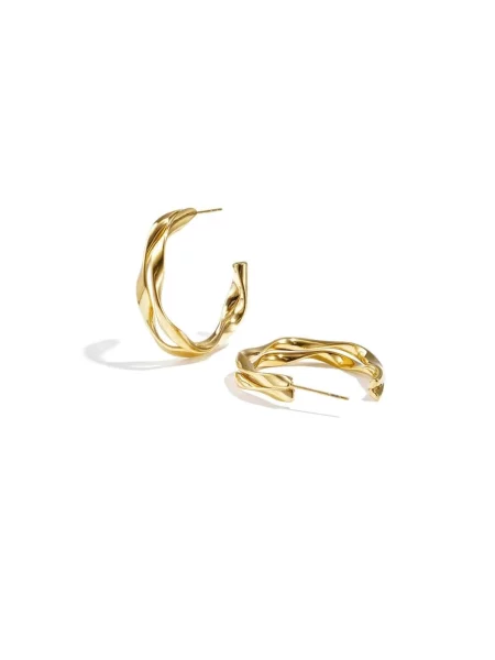 Cala Rose Cercei TWISTED WAVE auriu roz