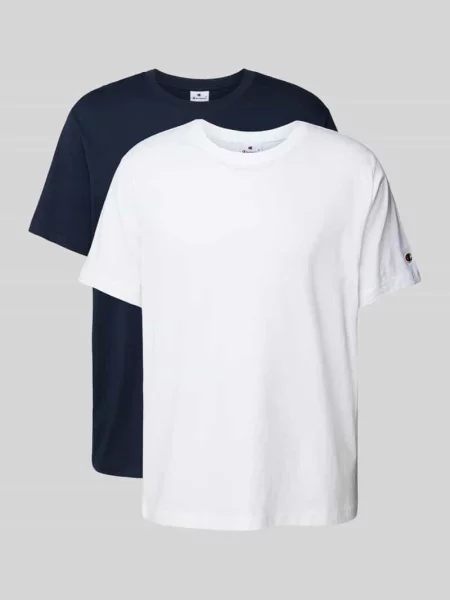 T-shirt z naszywką z logo w zestawie 2 szt. Champion