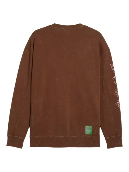 Hanorac crewneck Puma cu decolteu rotund maro