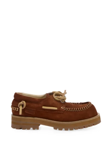 Pantofi loafer Moschino din piele de căprioară maro