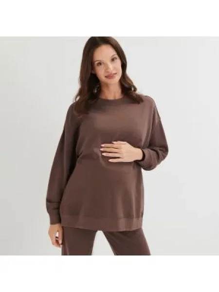 Sinsay Tepláková mikina hnědá