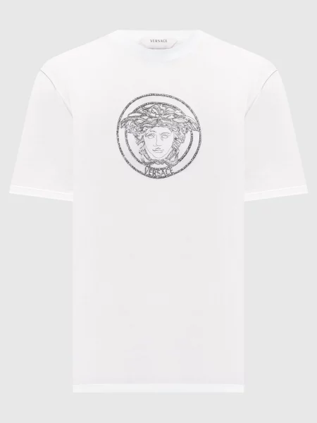Футболка з емблемою Medusa Versace біла