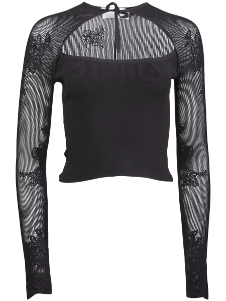 Top Fleur Du Mal tricotate negru
