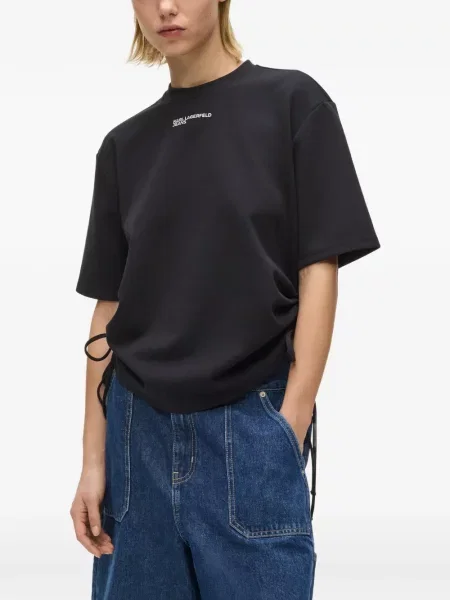 Μπλούζα Karl Lagerfeld Jeans γραβάτες μαύρο