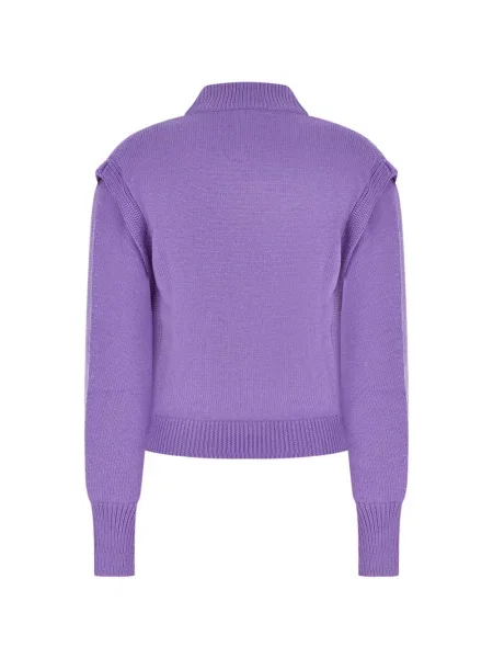 Pulover Alberta Ferretti cu volane violet