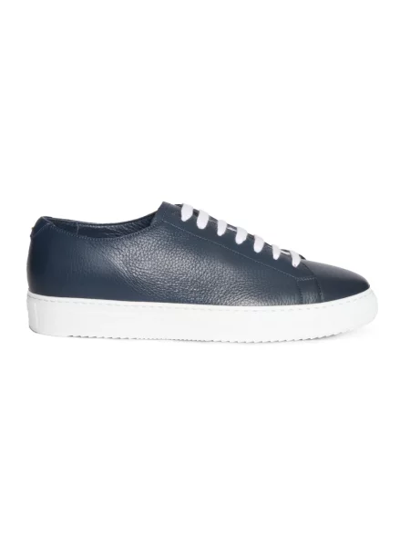 Sneakersy Doucal's skórzane niebieskie