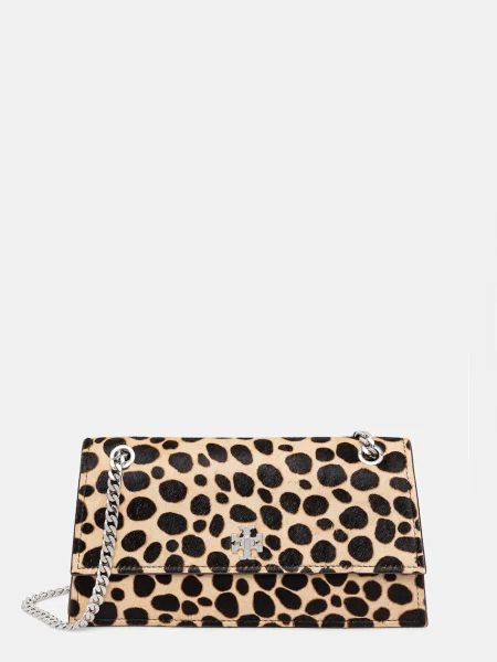 Tory Burch geantă de piele Kira Turnlock bej