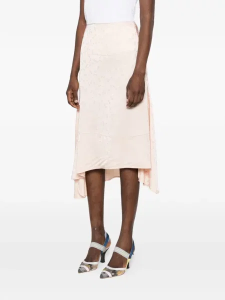 Spódnica midi Victoria Beckham w kwiatki różowa