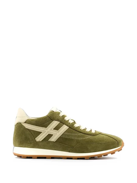 Sneakerși Hogan din piele de căprioară verde