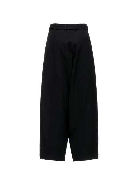 Cu centură pantaloni Yohji Yamamoto negru