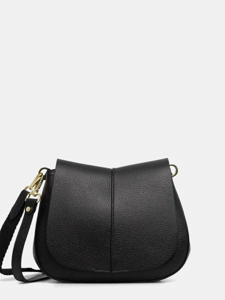 Gianni Chiarini Kožená kabelka HELENA ROUND černá