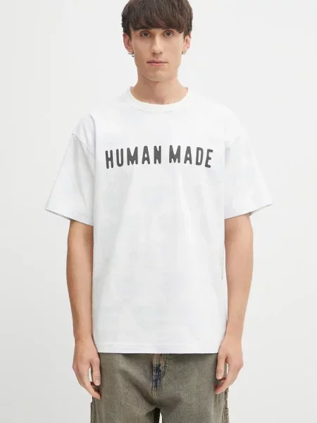 Human Made t-shirt dwustronny Knitted z nadrukiem biały