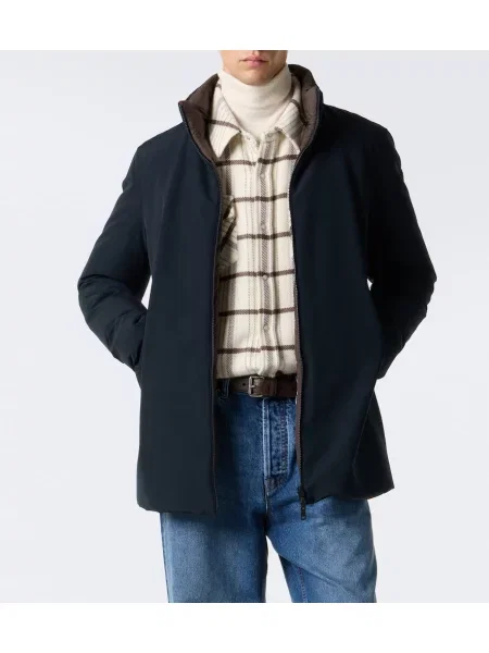 Reverzibilný páperová bunda Moncler modrá