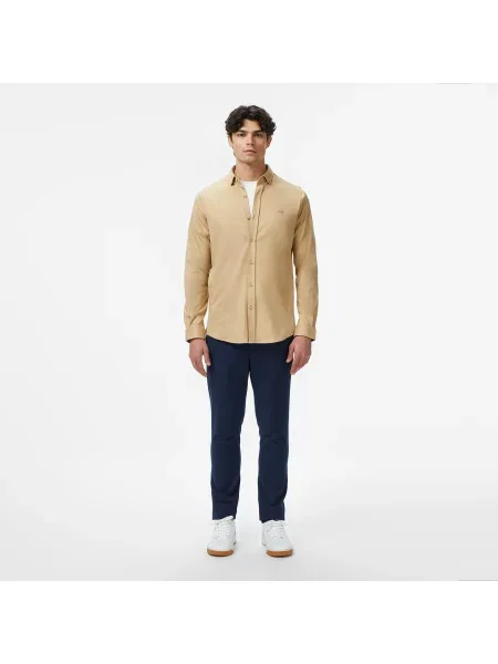 Lacoste Koszula Slim Fit beżowa