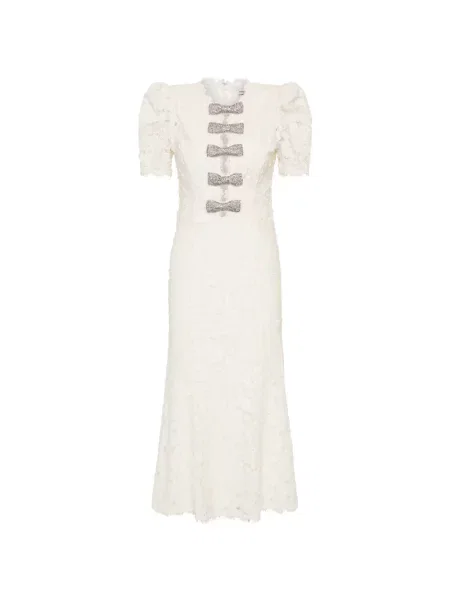 Rochie midi Rebecca Vallance cu funde alb