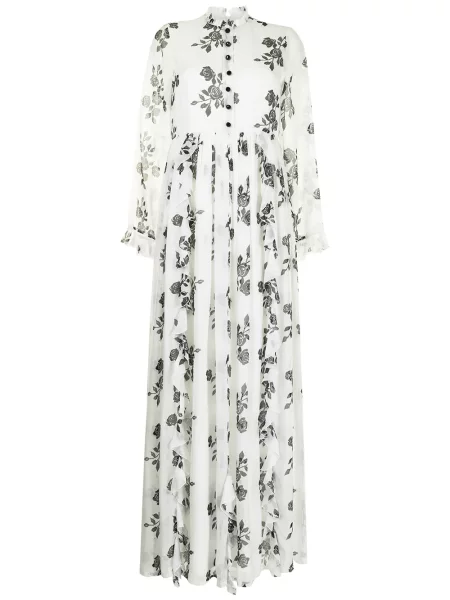 Rochie maxi Macgraw lungă de costum alb