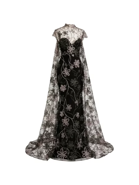 Rochie Gemy Maalouf cu model floral negru