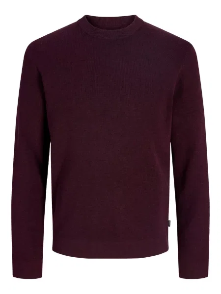 JACK & JONES Pulover JJBLAMilano vin roșu