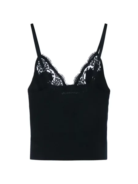 Top Ermanno Firenze din dantelă negru
