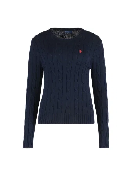 Dzianinowy sweter Ralph Lauren z długim rękawem granatowy