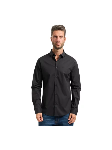 Koszula Armani Exchange popelinowa czarna