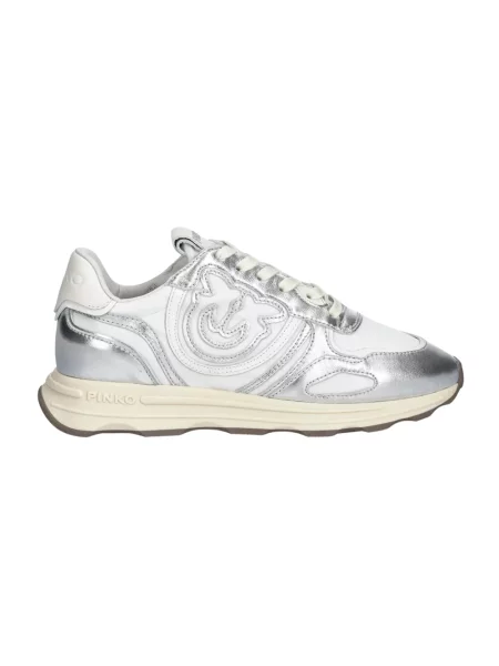 Sneakersy Pinko skórzane szare