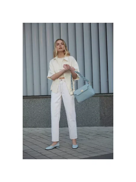 Сумка шкіряна Estro блакитна